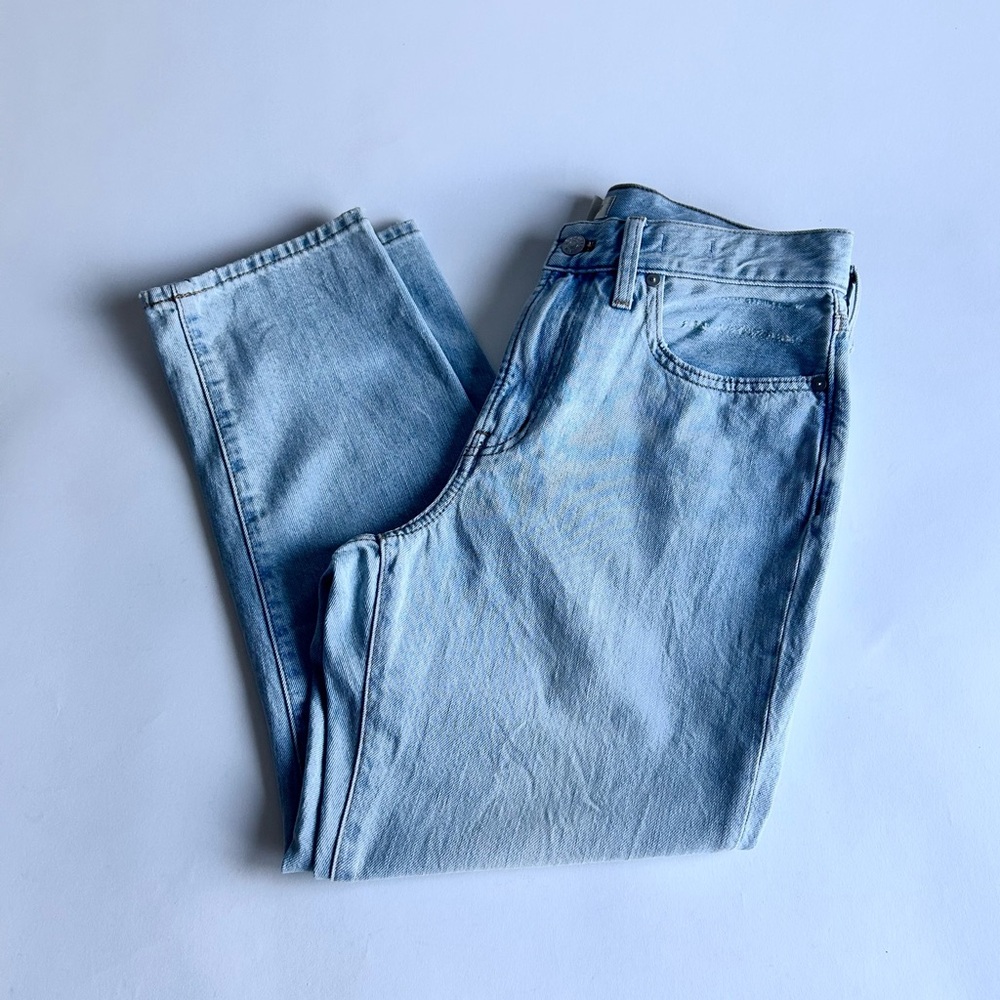 New Madewell Style H8958 Light Blue Denim Straight Leg Jeans size 28P